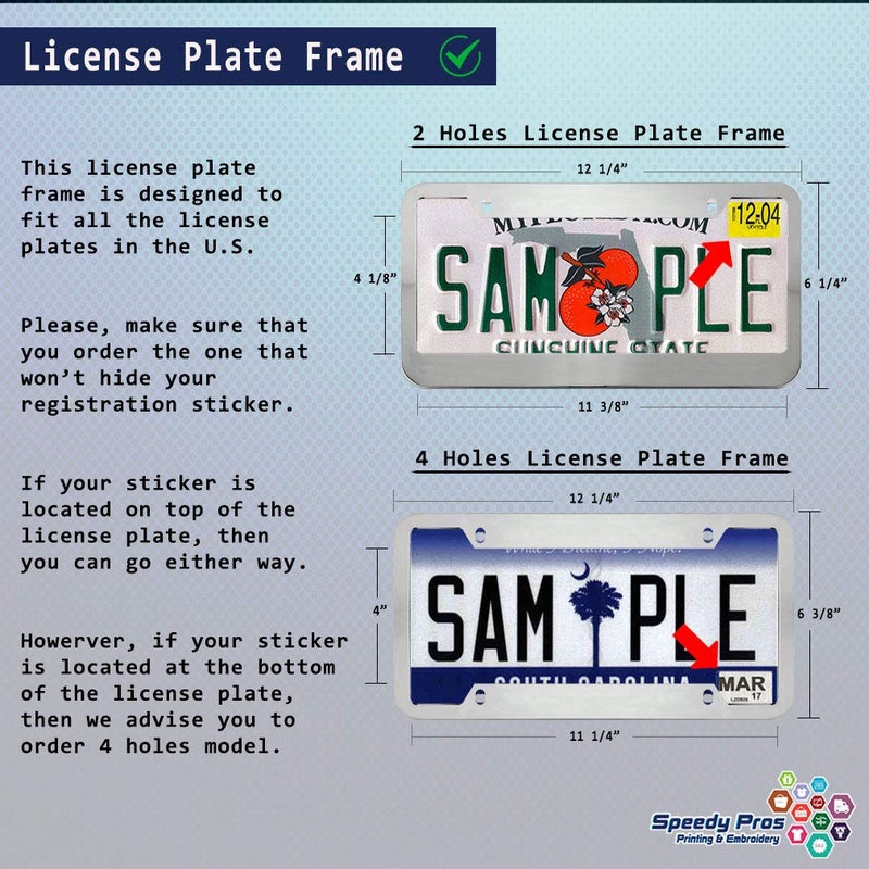 Speedy Pros Registered Nurse Zinc Metal License Plate Frame Car Auto Tag Holder Chrome 4 Holes - Image 3